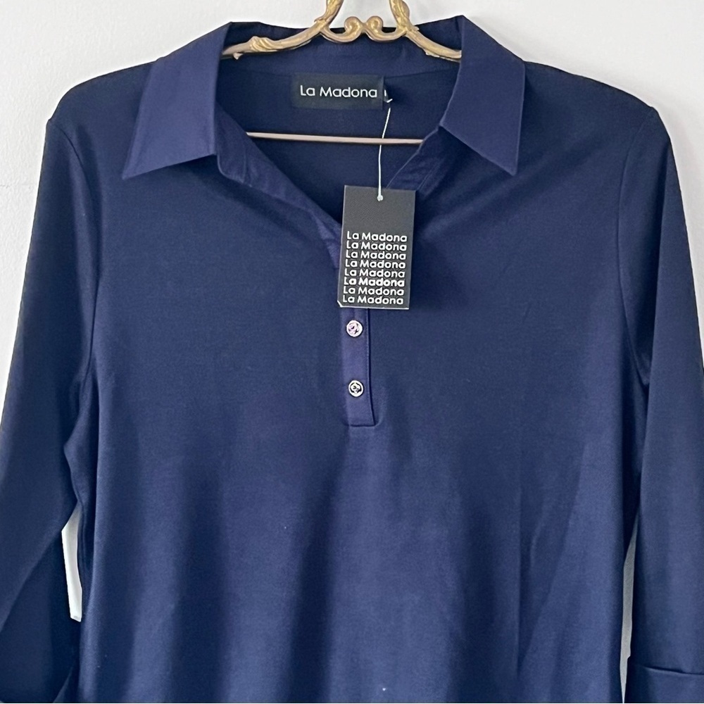 NWT La Madonna collar t-shirt size M - Picture 3 of 7